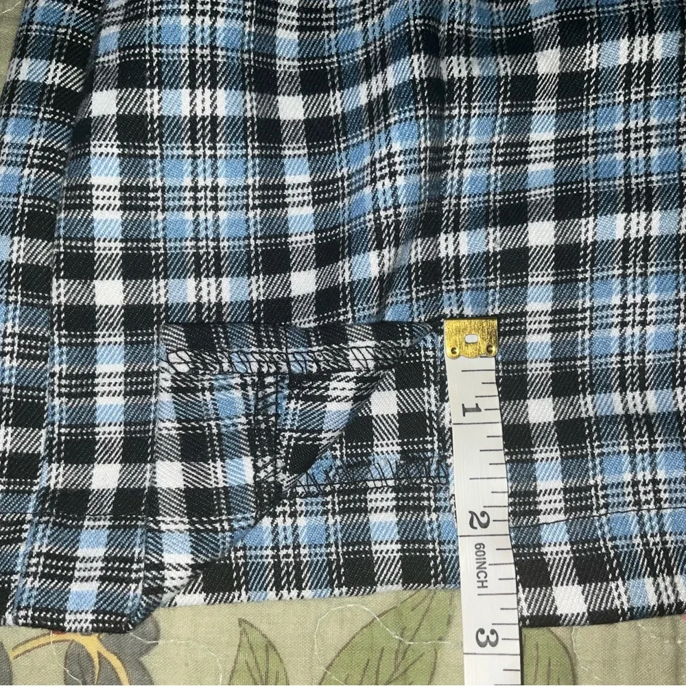 Love on a Hanger Plaid A-Line Mini Skirt in Black, Gray & Light Blue - Picture 7 of 9